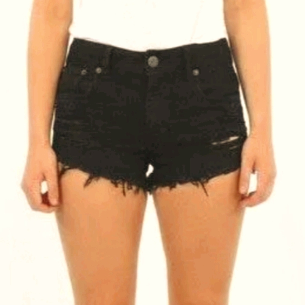 American Eagle Stretch Ripped High Rise Shorts 6